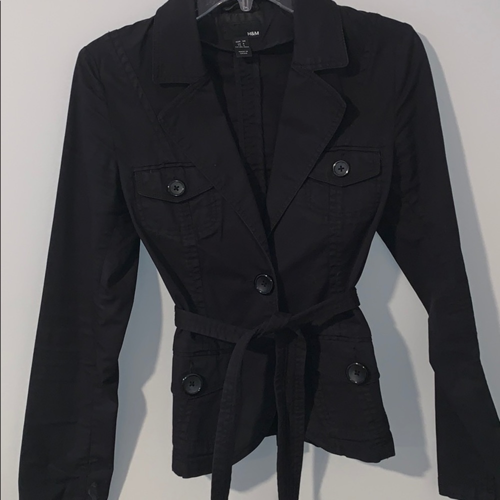 Black Blazer With Belt